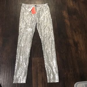 Silver sequin pant